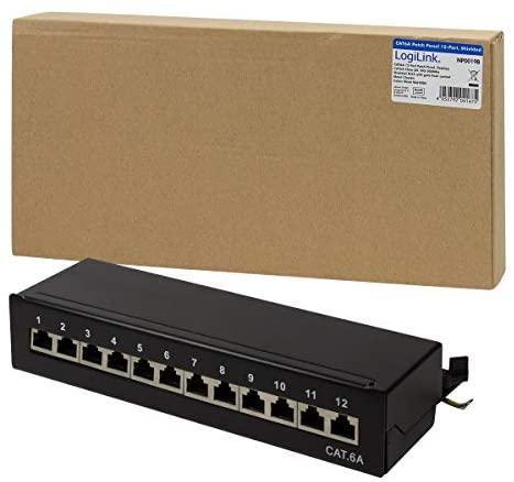 LogiLink Patch panelė 12x RJ- 45 Cat.6A STP Juodas (NP0019B)