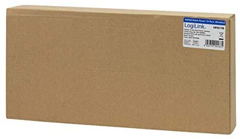 LogiLink Patch panelė 12x RJ- 45 Cat.6A STP Juodas (NP0019B)