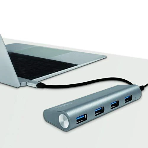 LOGILINK UA0309 LOGILINK- USB-C 3.1 šakotuvas, 4 portai, aliuminio korpusas, pilkos