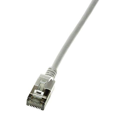 LogiLink LogiLink Patchkabel CAT6A STP TPE SlimLine grau 0,5m