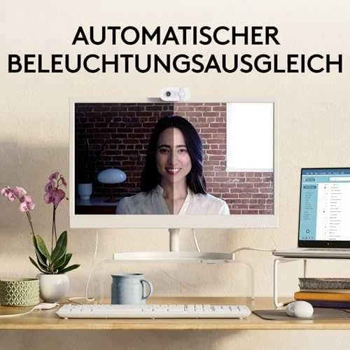 Internetinė kamera Logitech BRIO 100, baltos spalvos