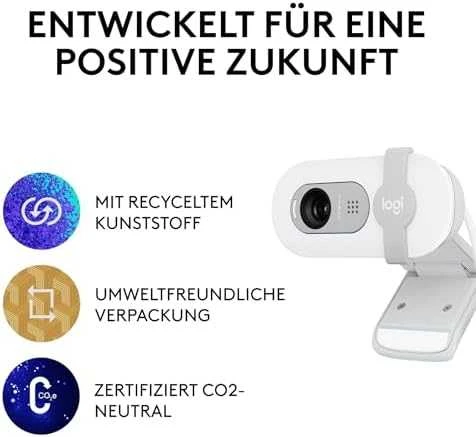 Internetinė kamera Logitech BRIO 100, baltos spalvos