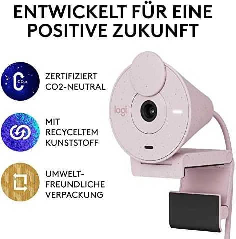 Internetinė kamera Logitech Brio 300, rožinė