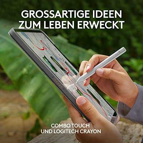 Logitech Combo Touch skirta Apple iPad Pro (2021) 12.9 col. - Dėklas su klaviatūra ir jutikliniu kilimėliu (vokiečių k.)