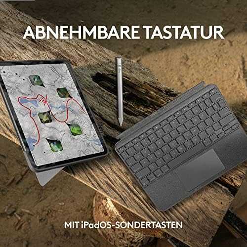 Logitech Combo Touch skirta Apple iPad Pro (2021) 12.9 col. - Dėklas su klaviatūra ir jutikliniu kilimėliu (vokiečių k.)