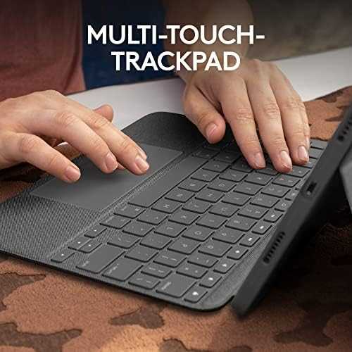 Logitech Combo Touch skirta Apple iPad Pro (2021) 12.9 col. - Dėklas su klaviatūra ir jutikliniu kilimėliu (vokiečių k.)