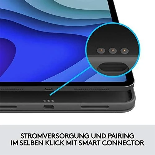 Logitech Folio Touch dėklas skirtas iPad Air 4 Gen. (Klaviatūros kalba – Vokiečių)