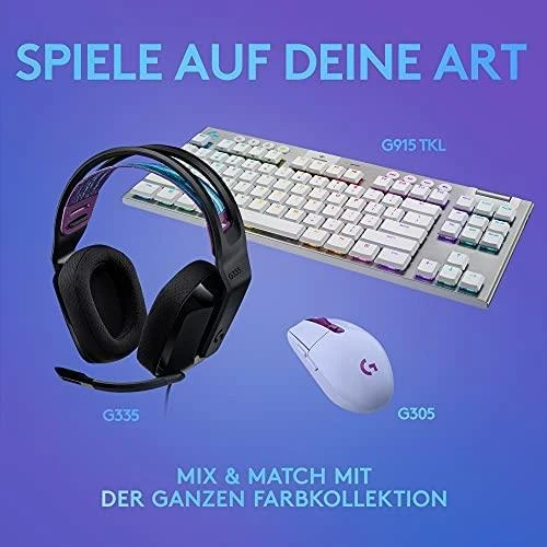 Laidinės žaidimų ausinės Logitech G335, juodos spalvos