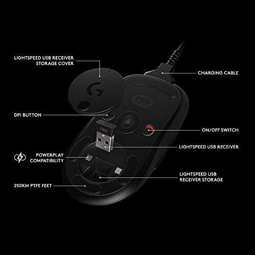 Belaidė žaidimų pelė Logitech G Pro, juodos spalvos (‎910-005272)