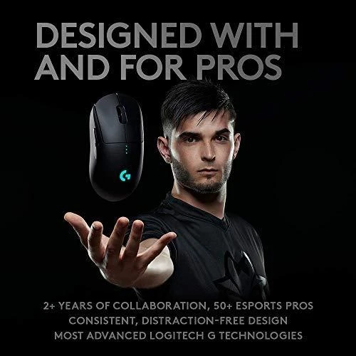 Logitech G PRO Belaidė žaidimų pelė, RF belaidė, 25600 DPI, Juoda
