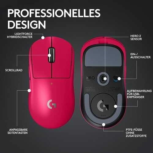 Žaidimų pelė Logitech G Pro X Superlight 2, rožinė