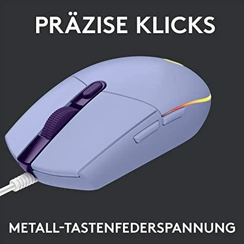 Pelė žaidimams Logitech G203 Lightsync RGB, Lilac