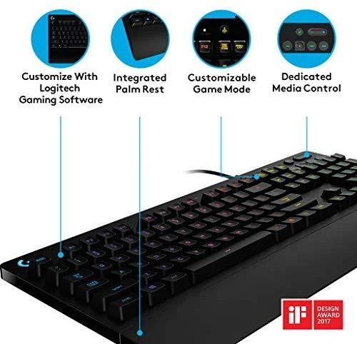 Žaidimų Klaviatūra Logitech G213 Prodigy RGB, DE išdėstymas
