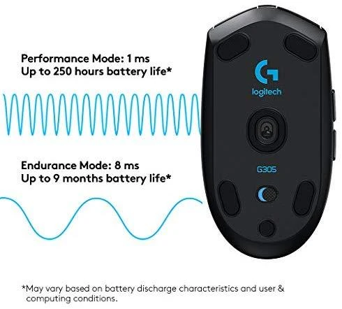 Pelė žaidimams Logitech G305, juodos spalvos
