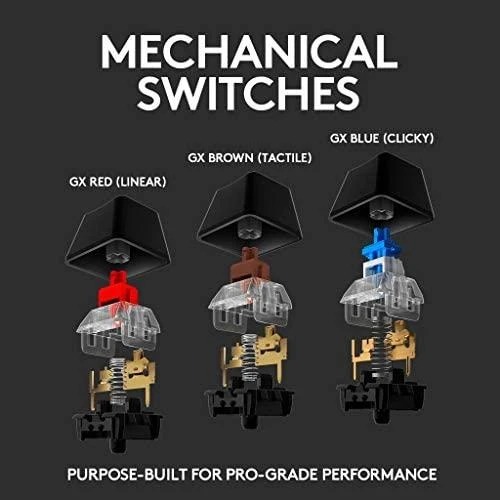 LOGITECH G512 laidinė LIGHTSYNC mechaninė žaidimų klaviatūra - CARBON - NORDIC - USB - TACTILE