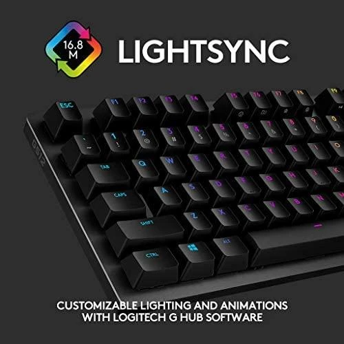 LOGITECH G512 laidinė LIGHTSYNC mechaninė žaidimų klaviatūra - CARBON - NORDIC - USB - TACTILE