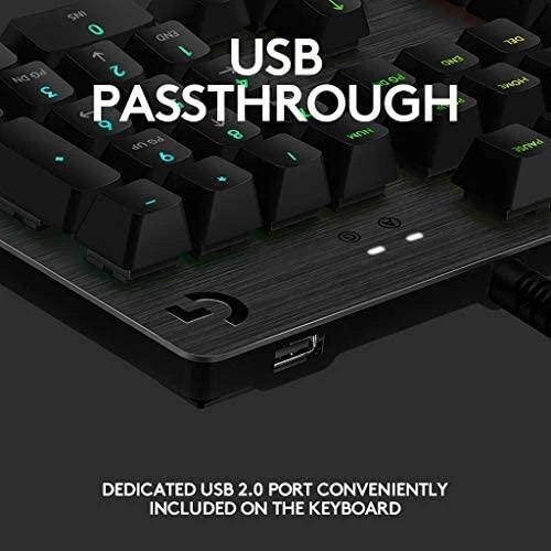 LOGITECH G512 laidinė LIGHTSYNC mechaninė žaidimų klaviatūra - CARBON - NORDIC - USB - TACTILE