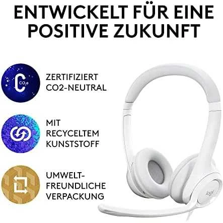 Ausinės Logitech H390, su laidu, Baltos