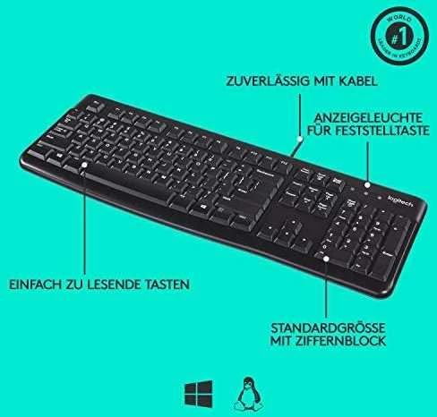 Logitech klaviatūra K120 su laidu, DE/AT išdėstymas