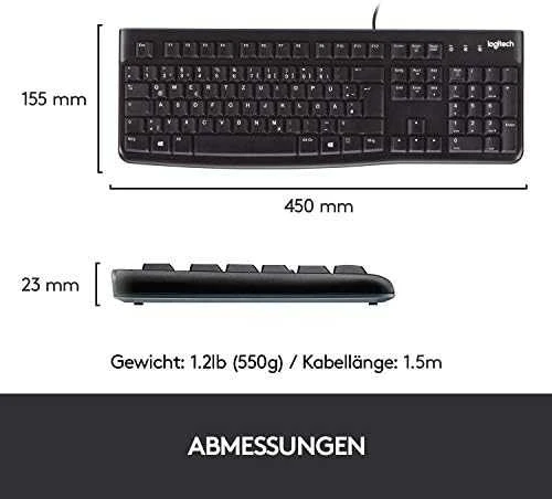 Logitech klaviatūra K120 su laidu, DE/AT išdėstymas