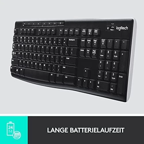 Belaidė pilno dydžio Klaviatūra Logitech K270, DE išdėstymas