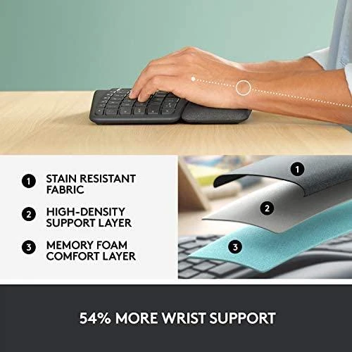 Logitech ERGO K860 belaidė klaviatūra, grafito spalvos, Skandinaviškas išdėstymas (Qwerty)