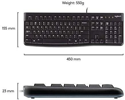 Klaviatūra Logitech K120 UK Juodas