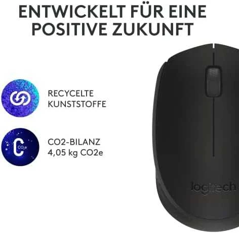 Belaidė pelė Logitech M171, Juoda