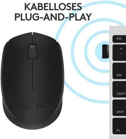 Belaidė pelė Logitech M171, Juoda