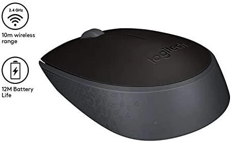 Belaidė pelė Logitech M171, Juoda