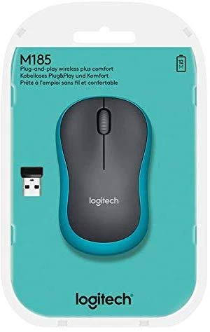 Bevielė pelė Logitech M185, Mėlyna