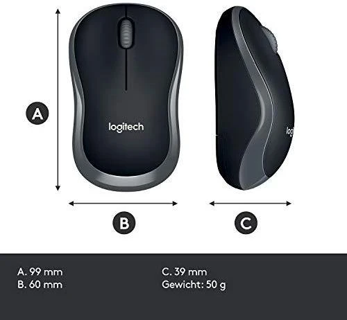 Bevielė pelė Logitech M185 pilka