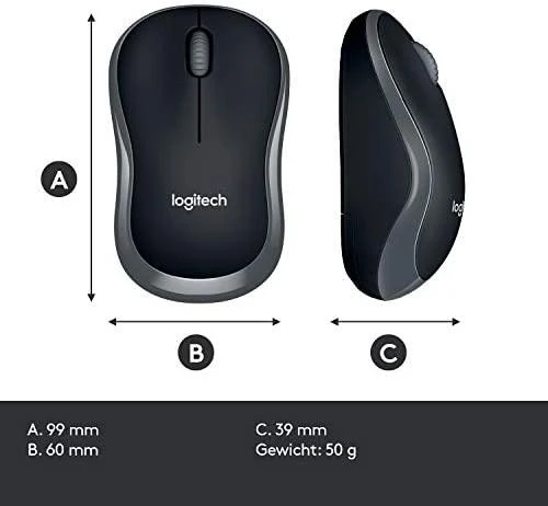 Pelė Logitech M185 pilka (910-002238)