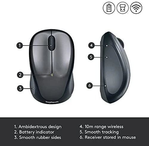 Optinė belaidė pelė Logitech M235, raudona, 910-002496