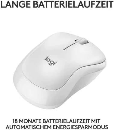 Belaidė pelė Logitech M240 Silent Bluetooth Mouse, baltos spalvos
