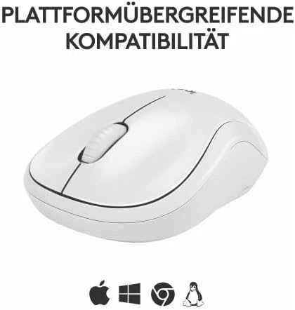 Belaidė pelė Logitech M240 Silent Bluetooth Mouse, baltos spalvos