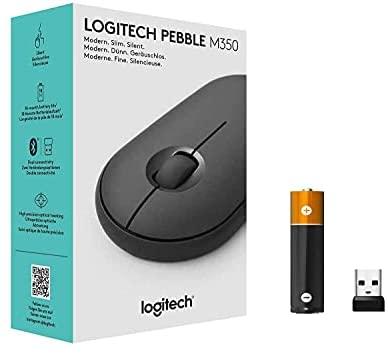 Minimalistinė moderni ir tyli belaidė pelė Logitech Pebble M350, Grafito spalvos