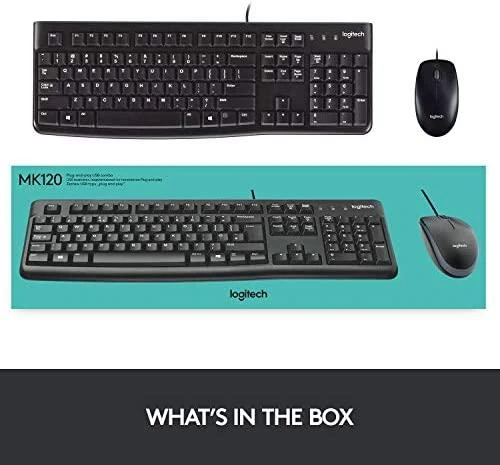 Laidinis klaviatūros ir pelės komplektas Logitech MK120, Nordic išdėstymas
