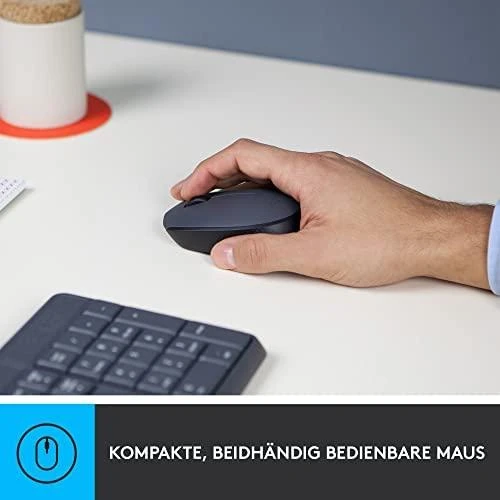 Logitech MK235 klaviatūra Radijo dažnio belaidė QWERTZ Vokiečių Pilka
