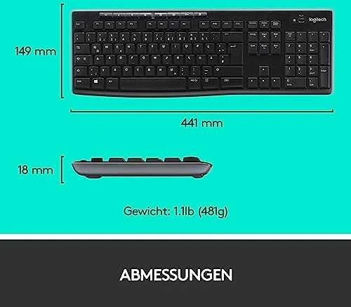 Belaidis klaviatūros ir pelės rinkinys Logitech MK270, DE išdėstymas