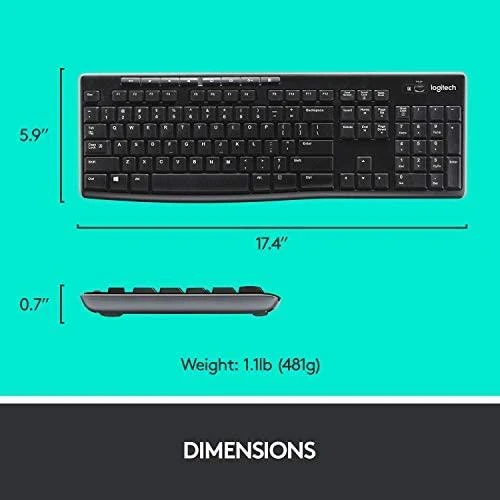 elaidis klaviatūros ir pelės rinkinys Logitech MK270, UK English išdėstymas