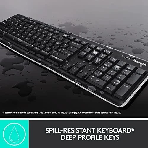 Belaidis klaviatūros ir pelės rinkinys Logitech MK270, UK English išdėstymas