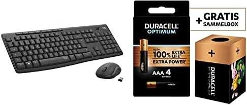 Tyli belaidė Klaviatūra su pele Logitech MK295, DE išdėstymas