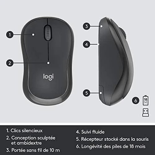 Klaviatūra ir pelė Kit Logitech MK295 Silent Belaidis rinkinys