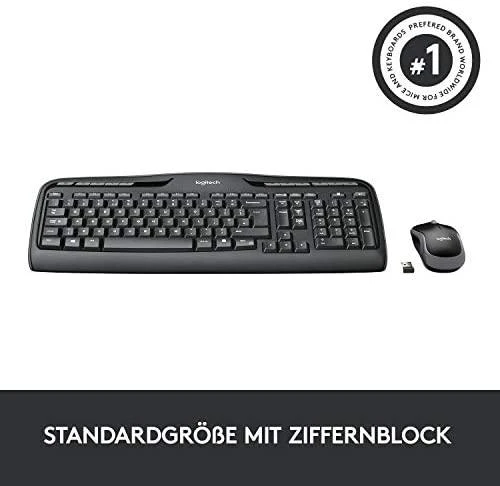 Logitech MK330 klaviatūra Radijo dažnio belaidė QWERTZ Vokiečių Juoda