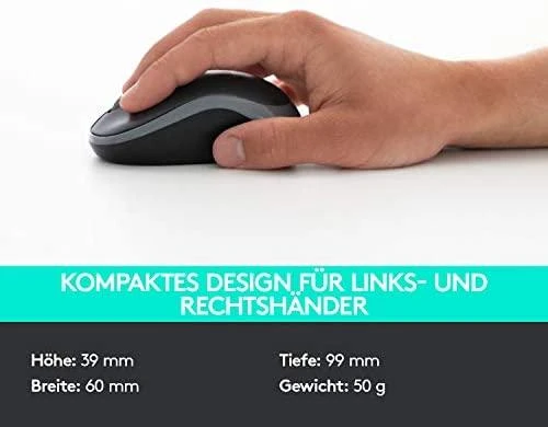 Logitech MK330 klaviatūra Radijo dažnio belaidė QWERTZ Vokiečių Juoda
