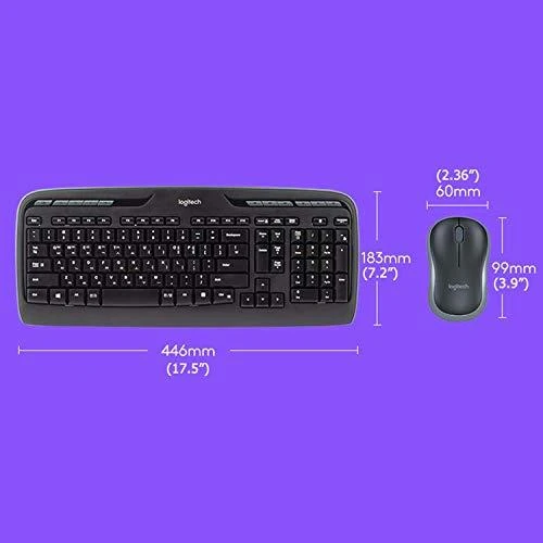 Logitech MK330 klaviatūra Radijo dažnio belaidė QWERTZ Vokiečių Juoda