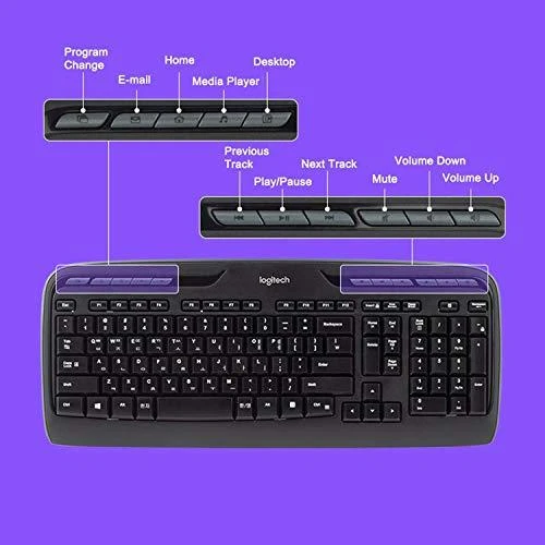 Logitech MK330 klaviatūra Radijo dažnio belaidė QWERTZ Vokiečių Juoda
