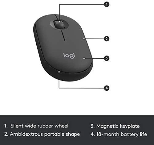 Logitech MK470 Slim Wireless Combo, belaidė klaviatūra ir pelė, Nordic išdėstymas, Grafito spalvos