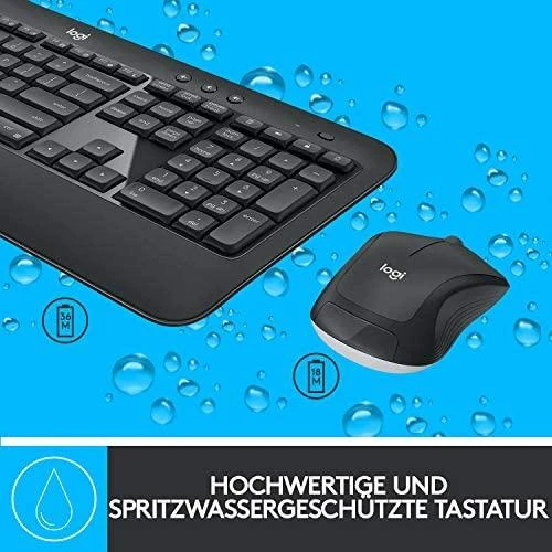 Belaidis pelės ir klaviatūros rinkinys Logitech MK540 Advanced, išdėstymas: Vokiečių (Qwertz)